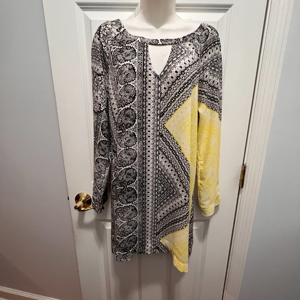Anthropologie Yoana Baraschi size s Floral paisley black and white tunic dress